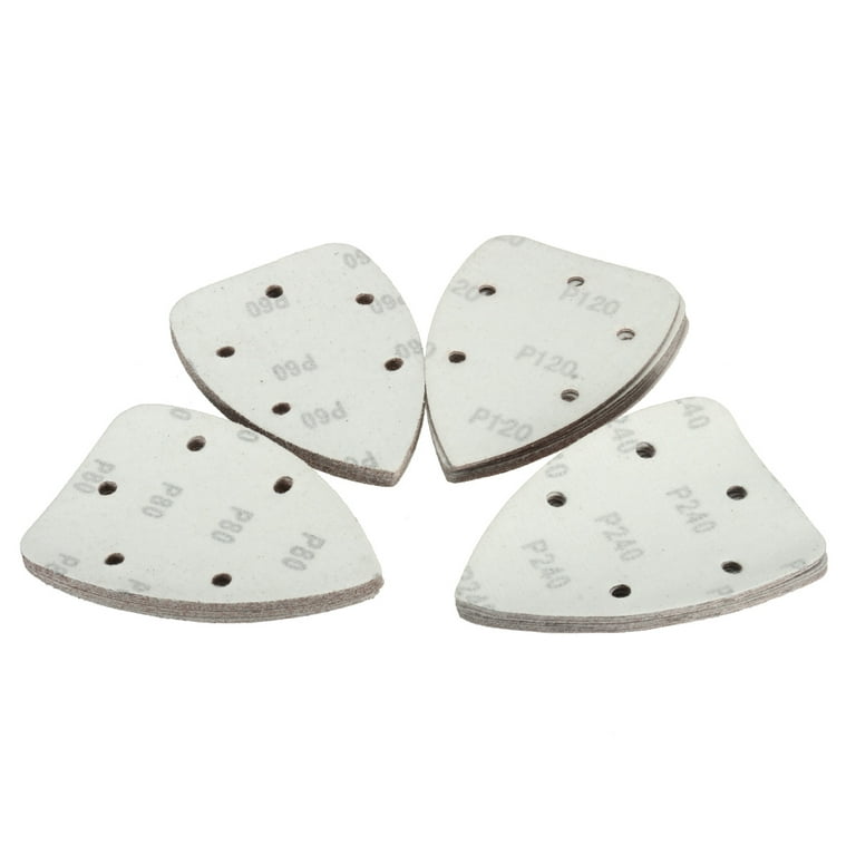 ROSENICE 40pcs Sanding Sheets Discs Mouse Sandpaper Sander Pad 14cm 40 80 120 240 Grit Mixed 